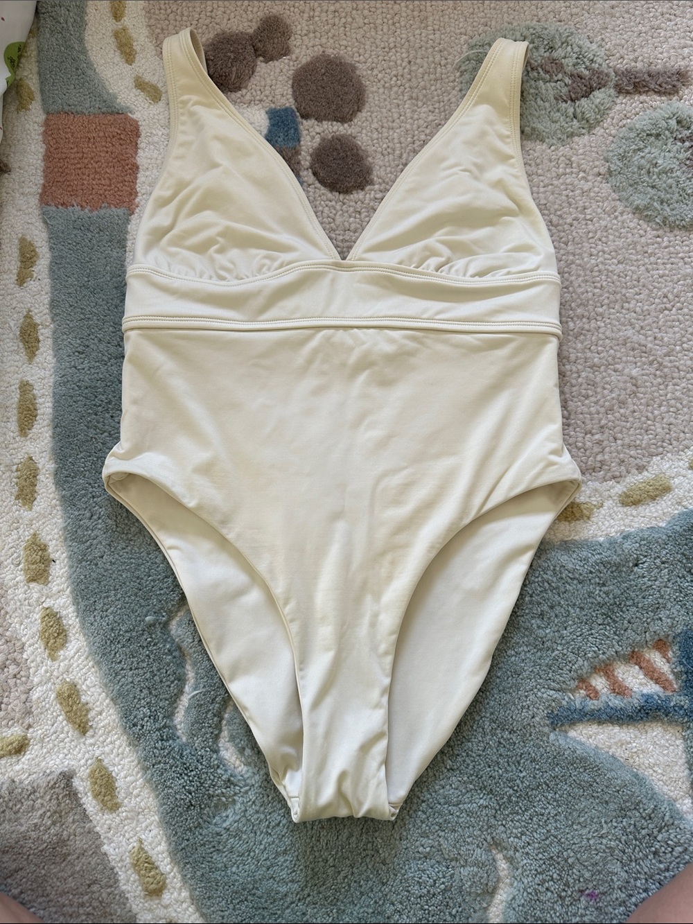Monday Swimwear ivory V-Neck One-Piece